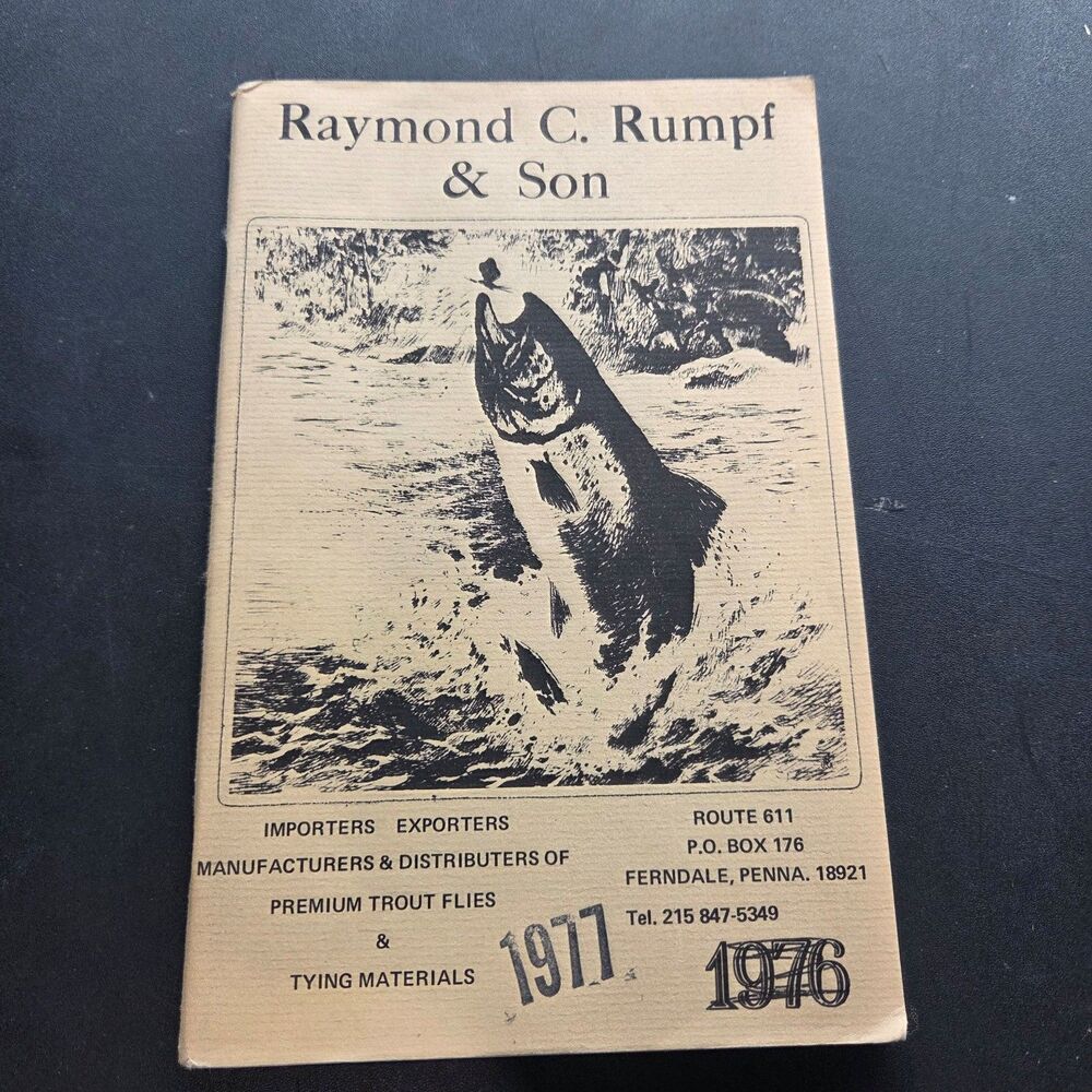 Vintage 1977 Raymond C Rumpf Son Fly Fishing Catalog Trout Fly Tying